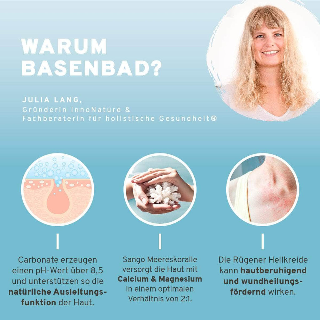 Basenbad mit Sango Meereskoralle + Rügener Kreide