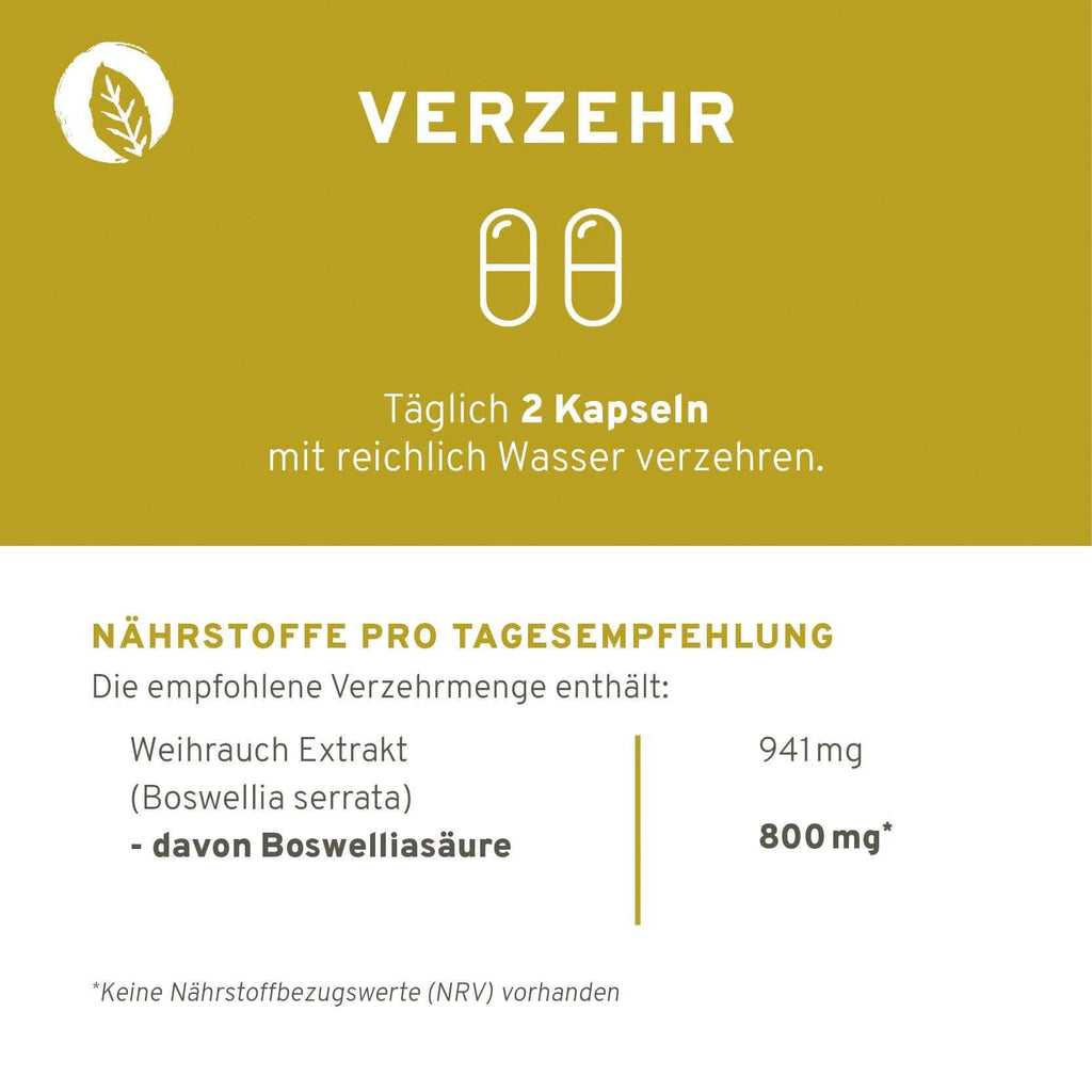 Boswelliasäure: Weihrauch Kapseln