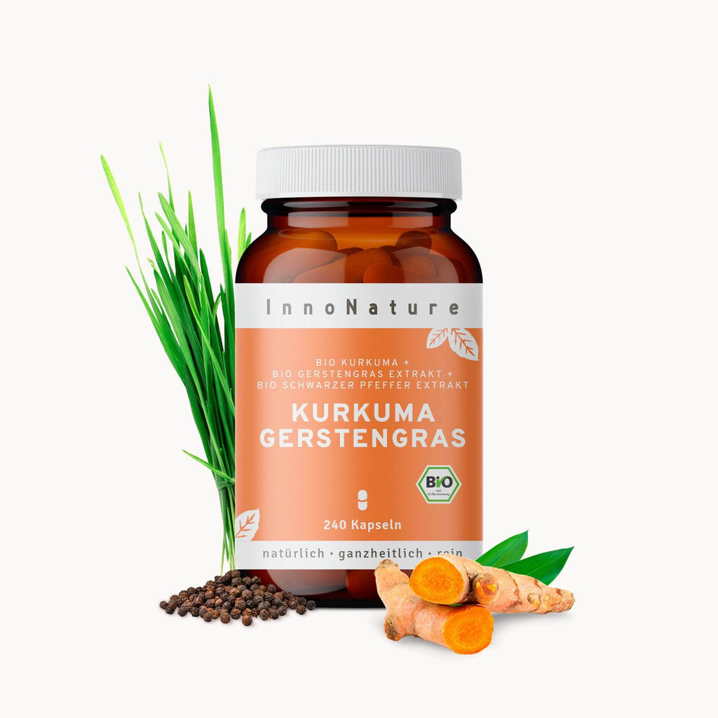 Bio Kurkuma Gerstengras Kapseln
