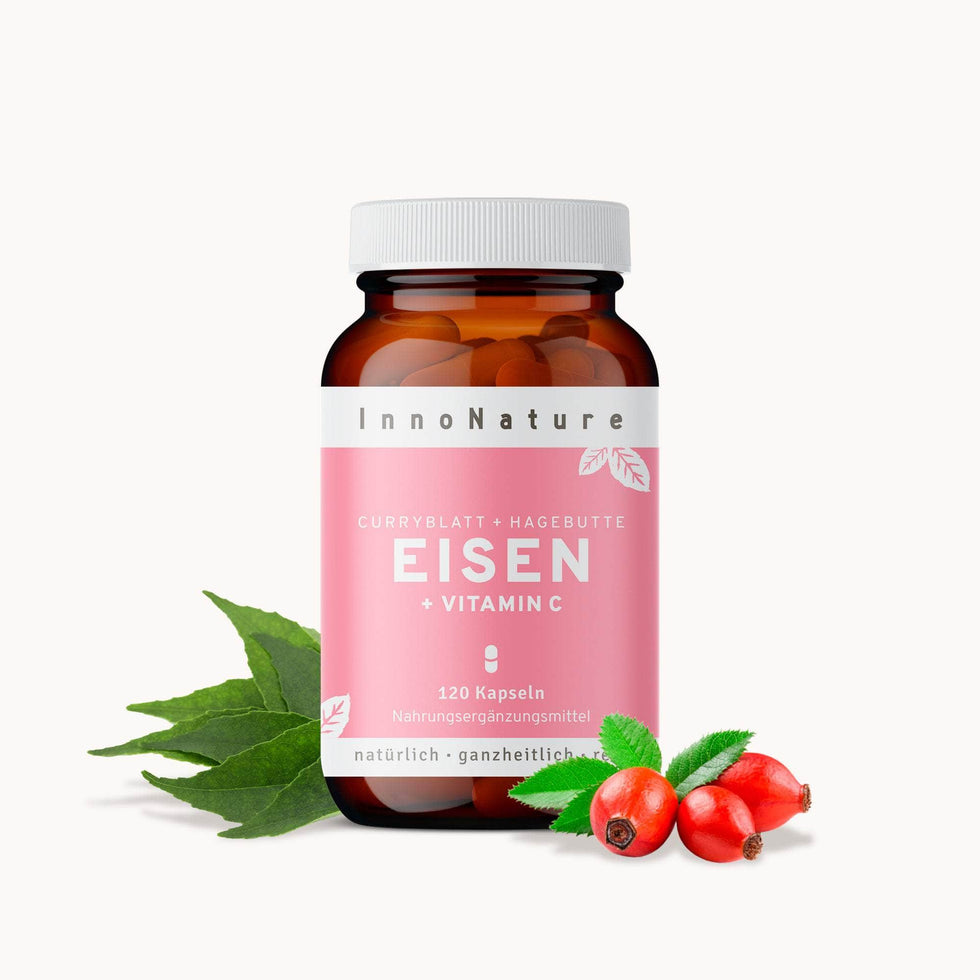 Eisen + Vitamin C Kapseln aus Curryblättern + Hagebutte