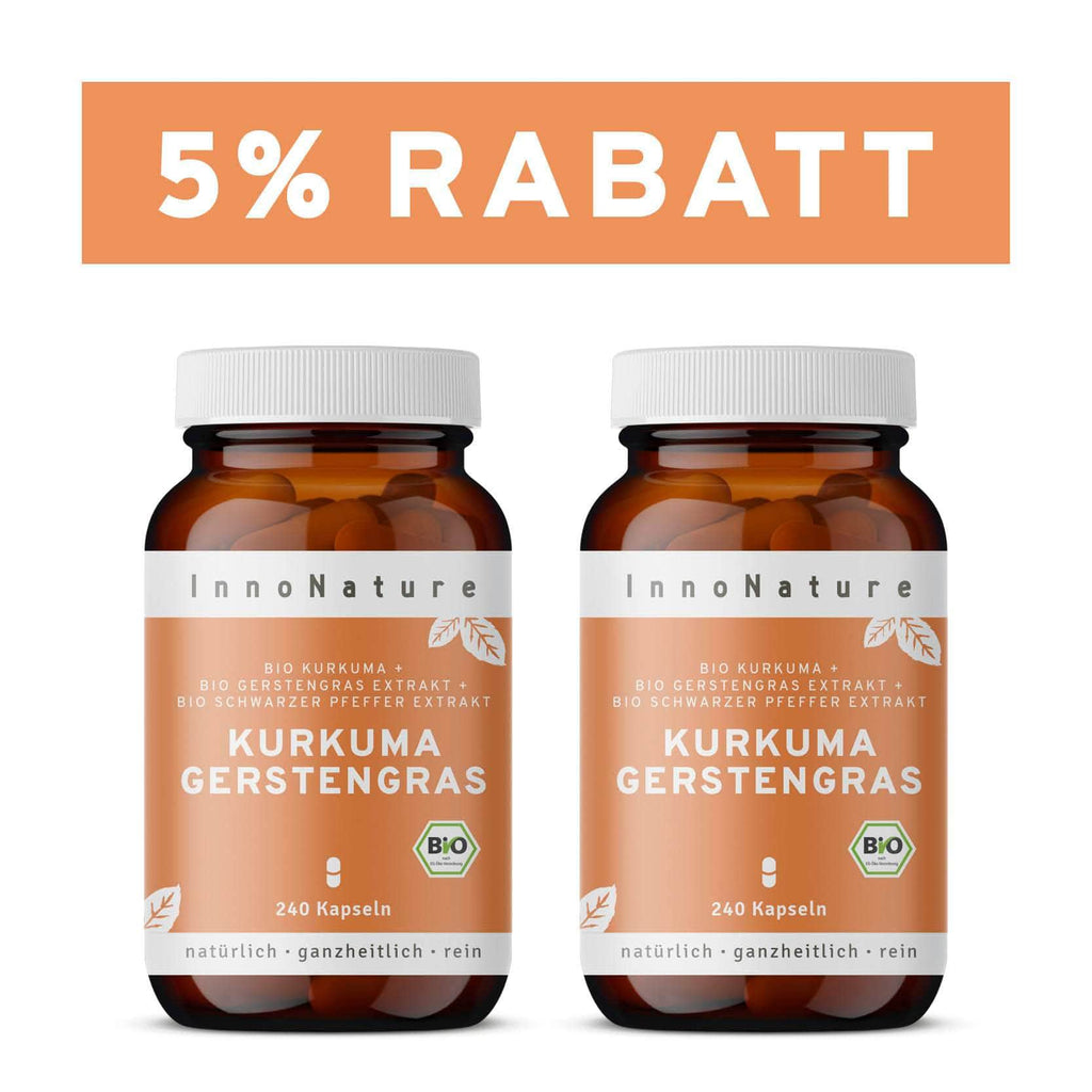 Bio Kurkuma Gerstengras Kapseln