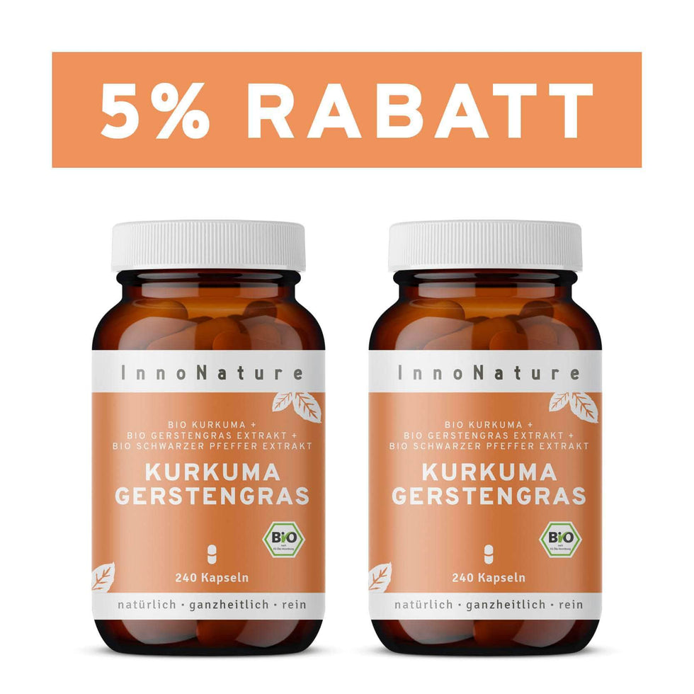 Bio Kurkuma Gerstengras Kapseln