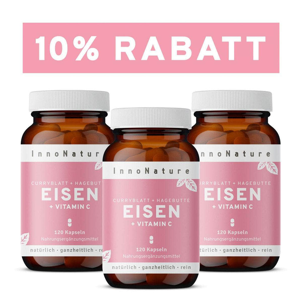 Eisen + Vitamin C Kapseln aus Curryblättern + Hagebutte