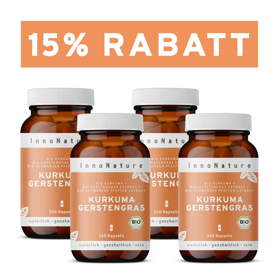 Bio Kurkuma Gerstengras Kapseln