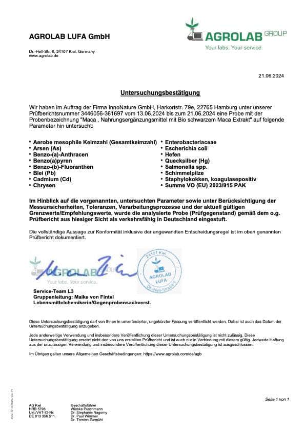 Bio Schwarzes Maca Extrakt Kapseln