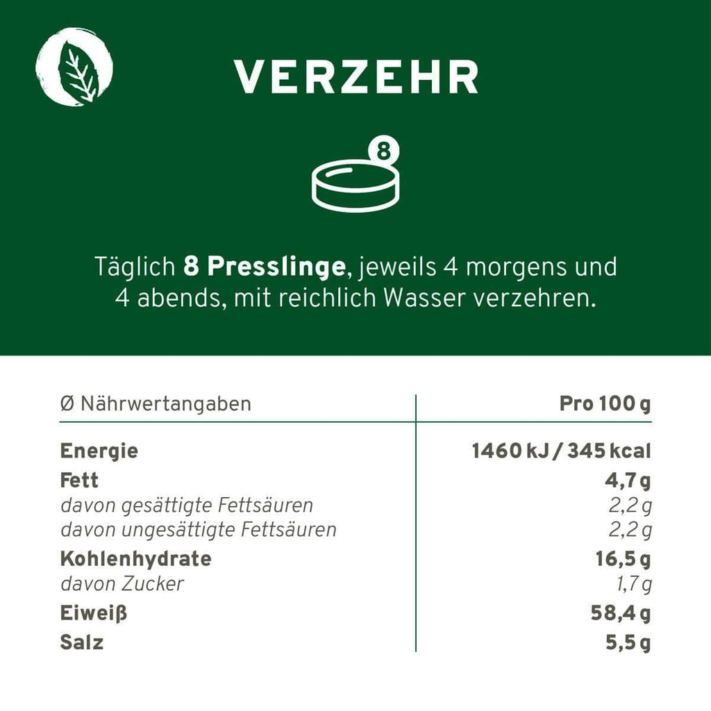 Bio Spirulina Presslinge