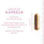 Eisen + Vitamin C Kapseln aus Curryblättern + Hagebutte