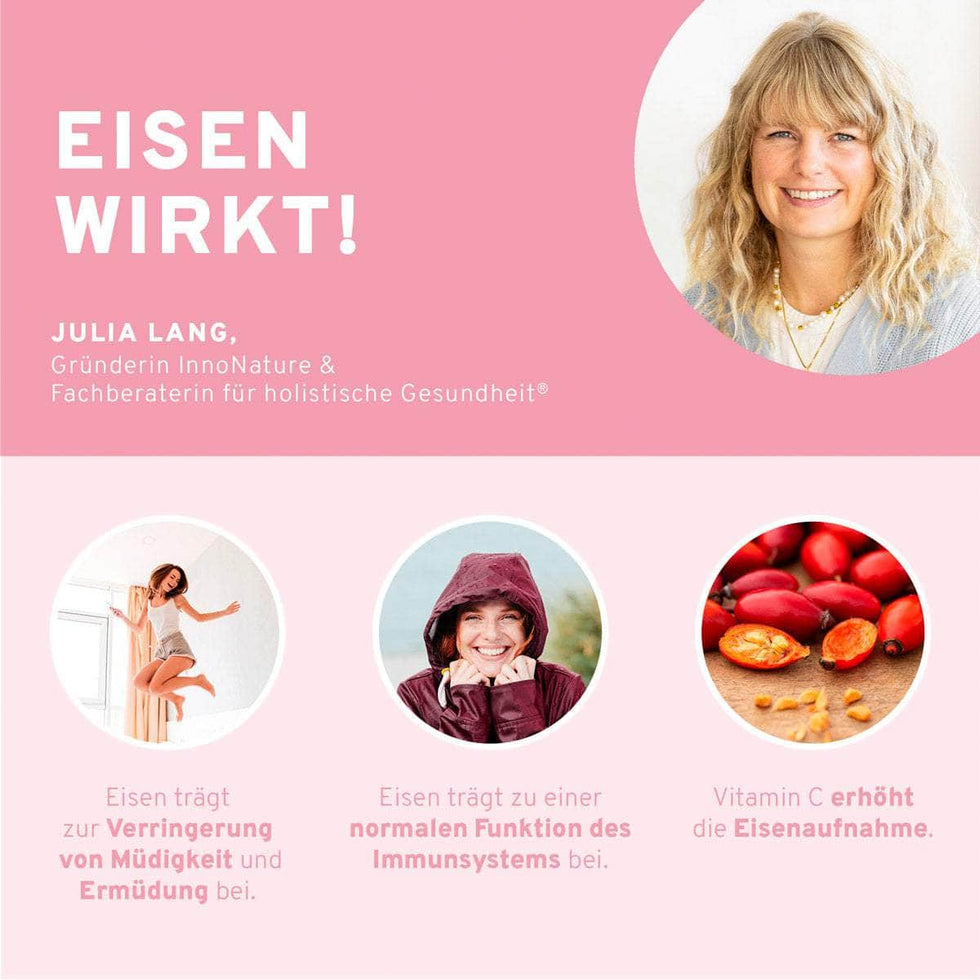 Eisen + Vitamin C Kapseln aus Curryblättern + Hagebutte