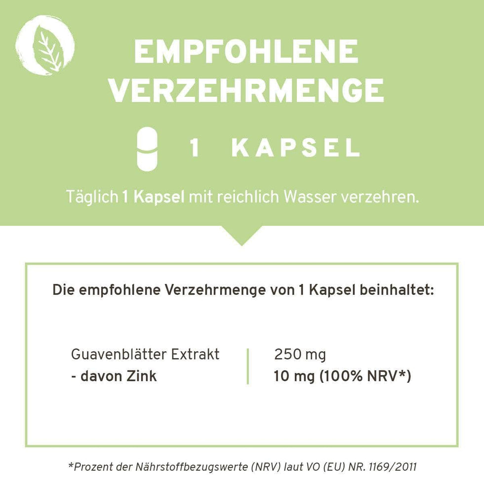 Guavenblätter: Natürliche Zink Kapseln