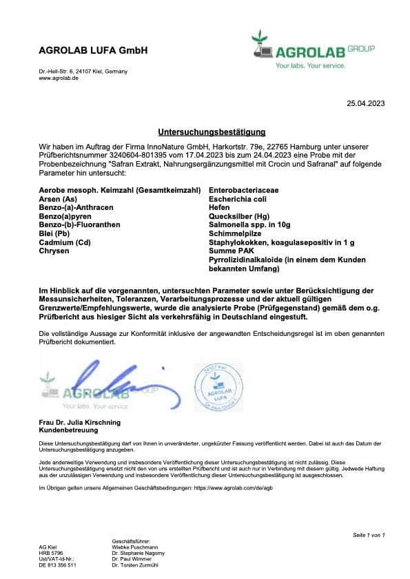 Safran Extrakt Kapseln
