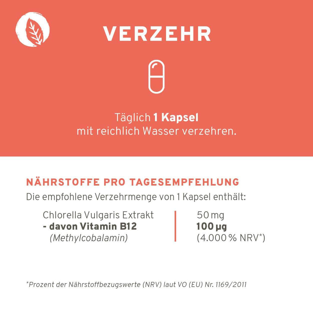 Vitamin B12 Chlorella 100 µg Kapseln