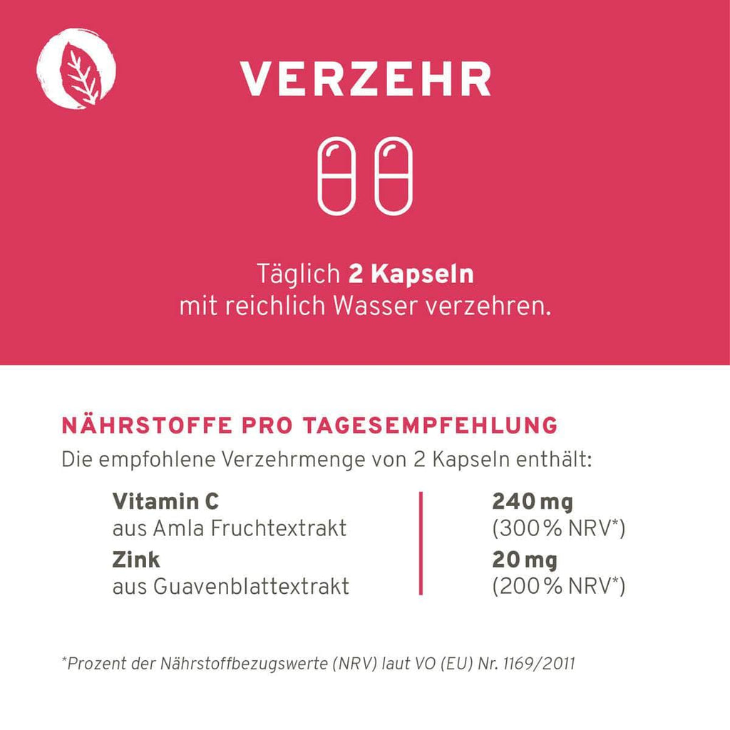 Vitamin C + Zink 60 Kapseln