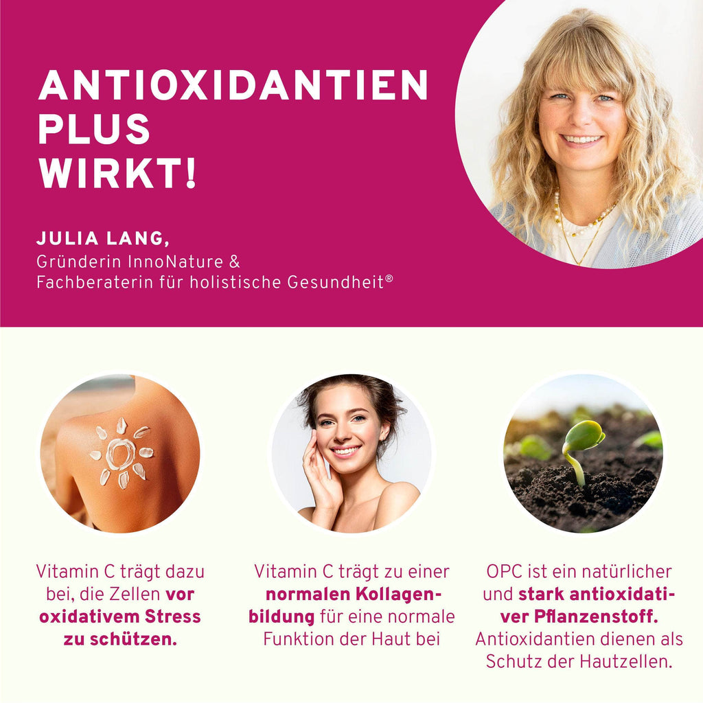 Zellschutz Kapseln:  Trans-Resveratrol + OPC + L-Glutathion + Hagebutte + Citrus-Bioflavonoide