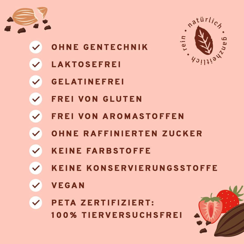 Menstru® Chocbar: Veganer Schokoladenriegel mit Vitamin B6, Eisen und Maca - 6er Box