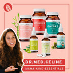 InnoNature Pakete 1x Vorrat (1x Haut-Haare-Nägel, 1x Omega 3 Kapseln, 1x Omega 3 Kids Tropfen, 1x Vitamin B Komplex, 1x Vitamin D3+K2 Tropfen, 1x Vitamin D3+K2 Kids Tropfen) dr.med.celine-Mama-Kind-Essentials-Paket
