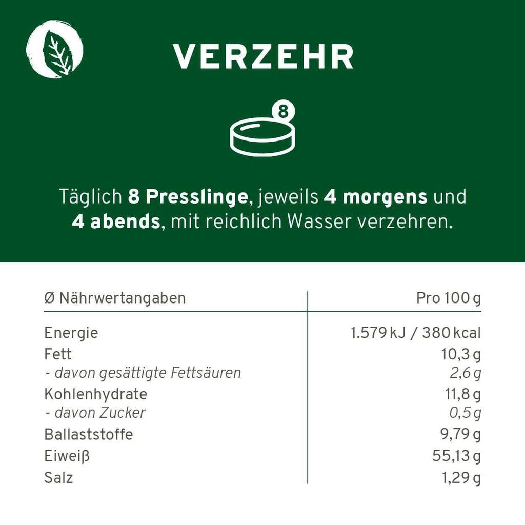 Bio Chlorella Presslinge