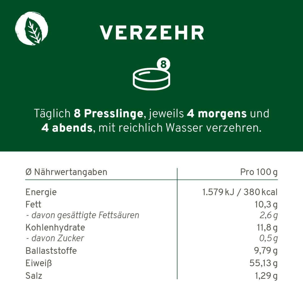 Bio Chlorella Presslinge