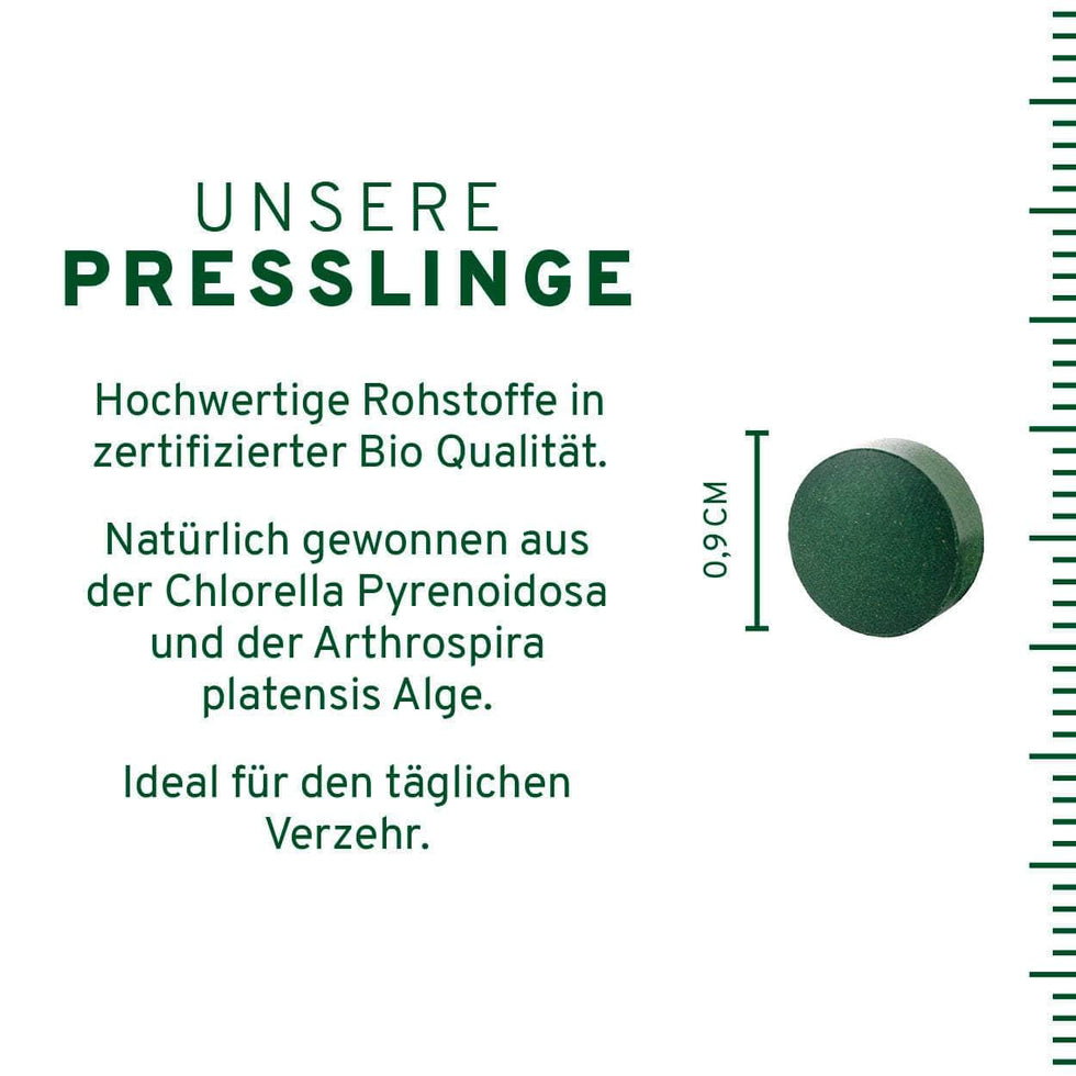 Bio Chlorella + Spirulina Presslinge