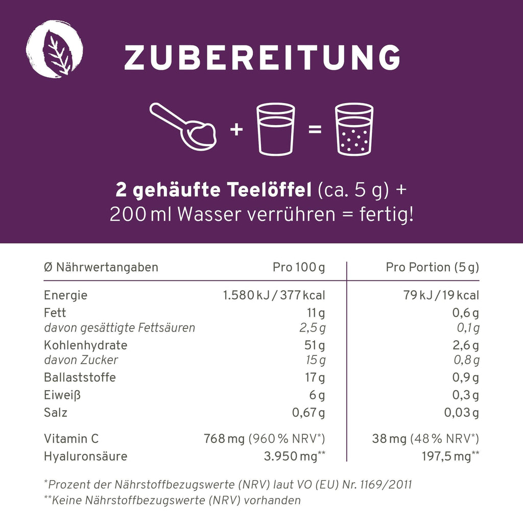 Açaí Beauty: Antioxidantienshake mit Hyaluronsäure