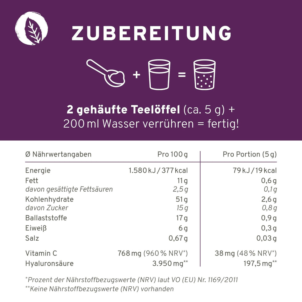 Açaí Beauty: Antioxidantienshake mit Hyaluronsäure