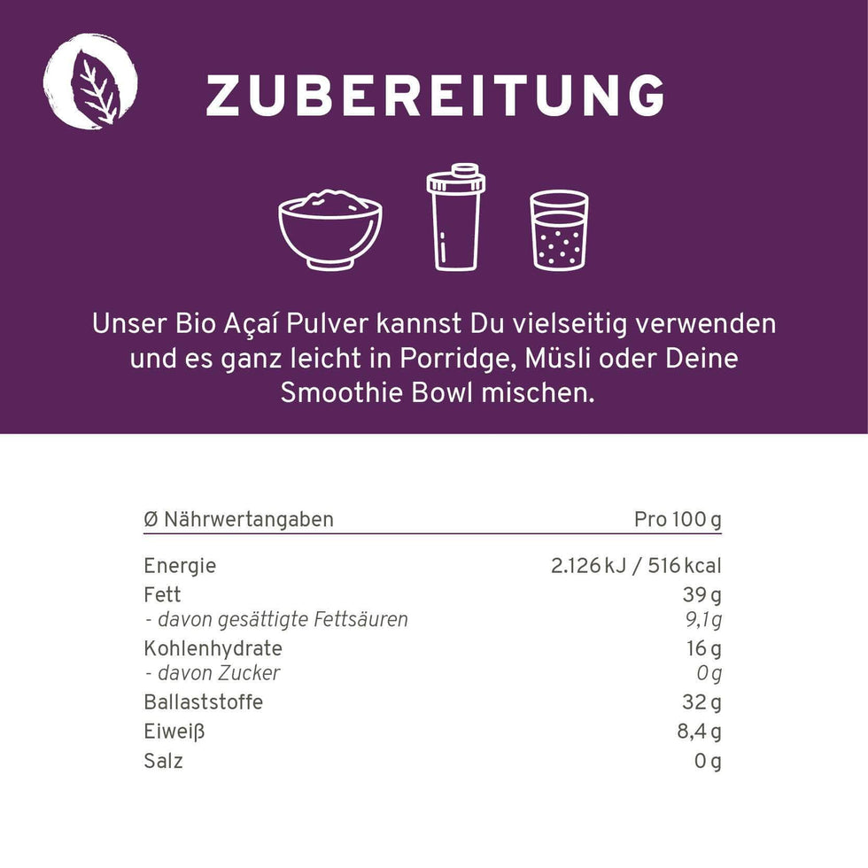 Bio Açaí Pulver