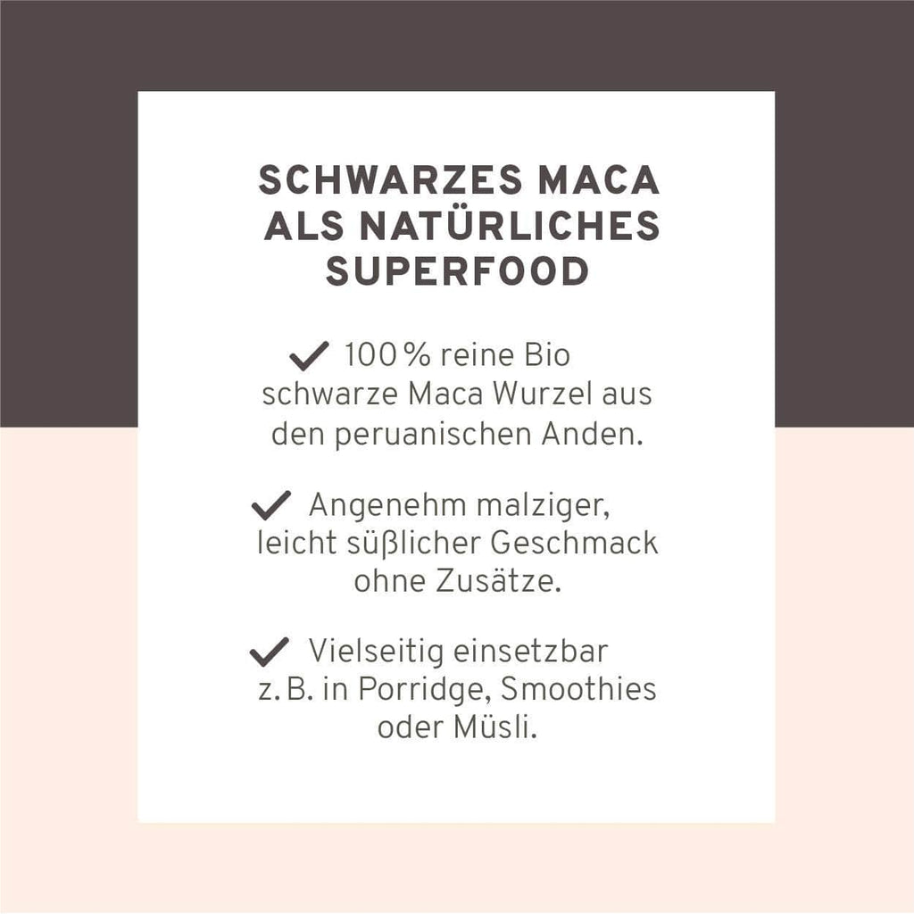 Bio Schwarzes Maca Pulver