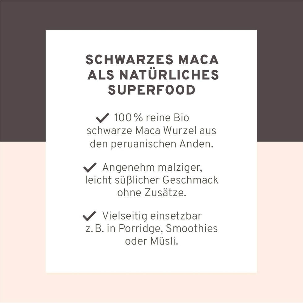 Bio Schwarzes Maca Pulver