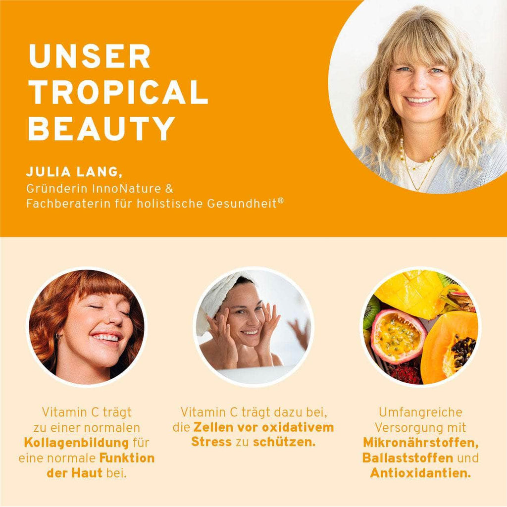 Bio Tropical Beauty Superfood Pulver: Antioxidantienshake aus exotischen Früchten