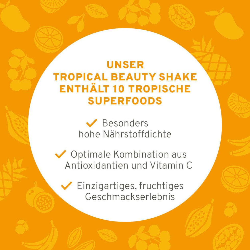 Bio Tropical Beauty Superfood Pulver: Antioxidantienshake aus exotischen Früchten