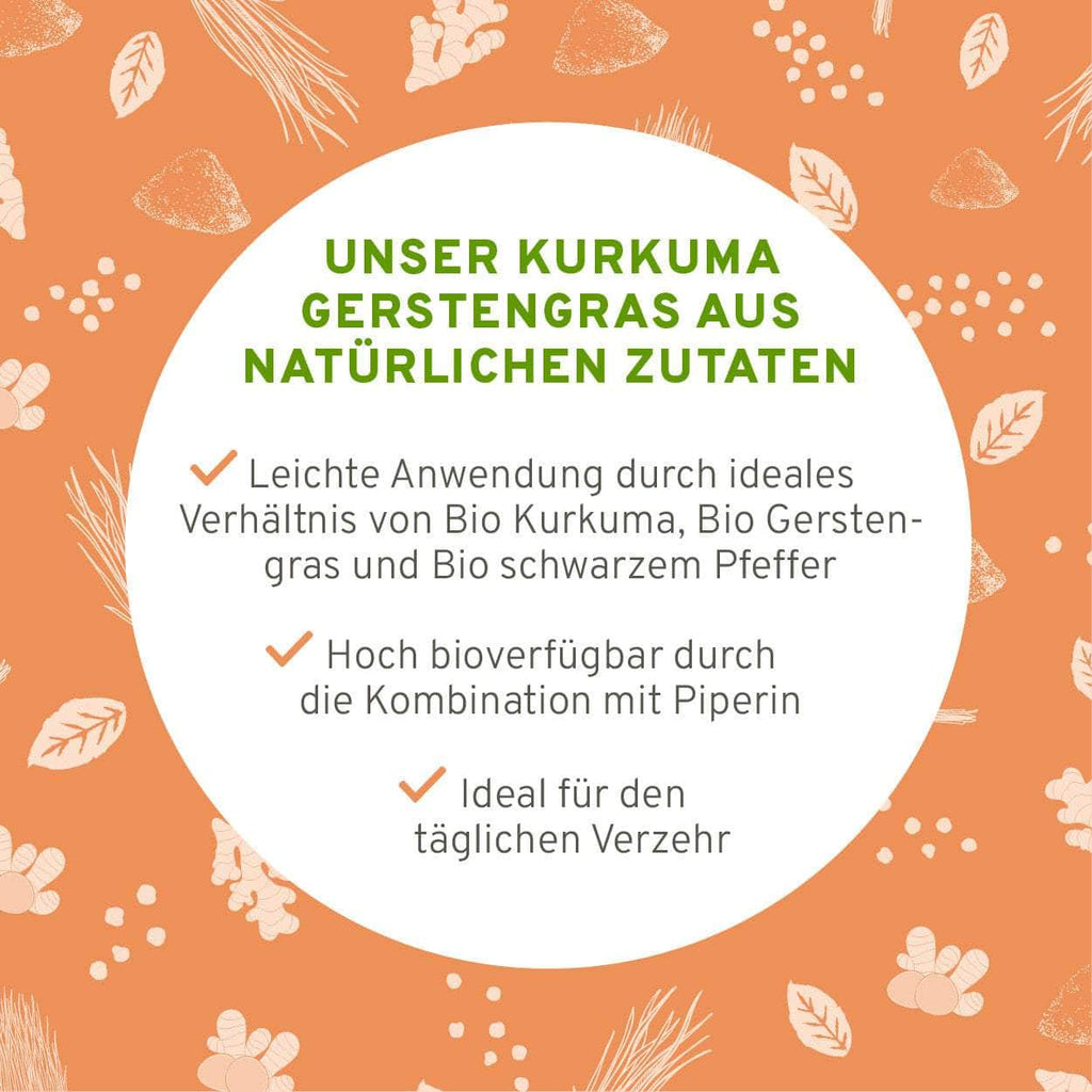 Mini Bio Kurkuma Gerstengras Mix Pulver 30g