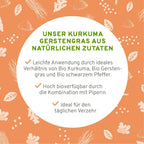 Mini Bio Kurkuma Gerstengras Mix Pulver 30g