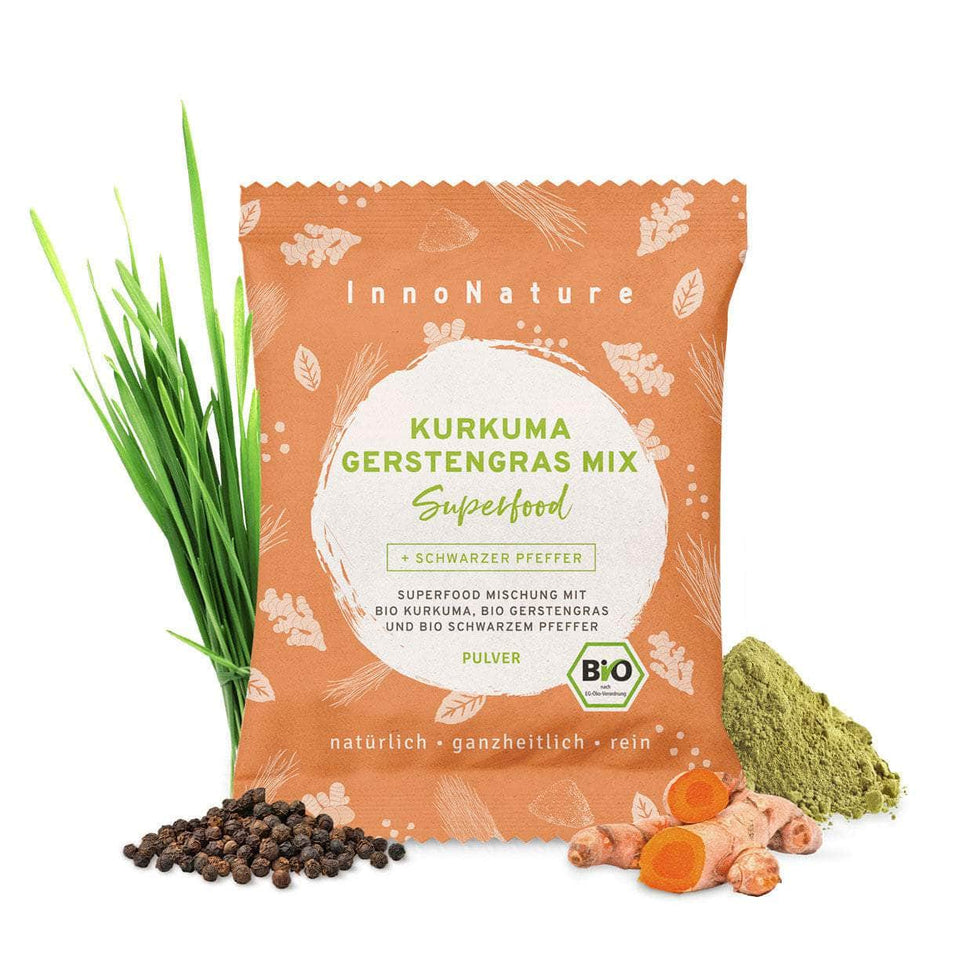 Mini Bio Kurkuma Gerstengras Mix Pulver 30g
