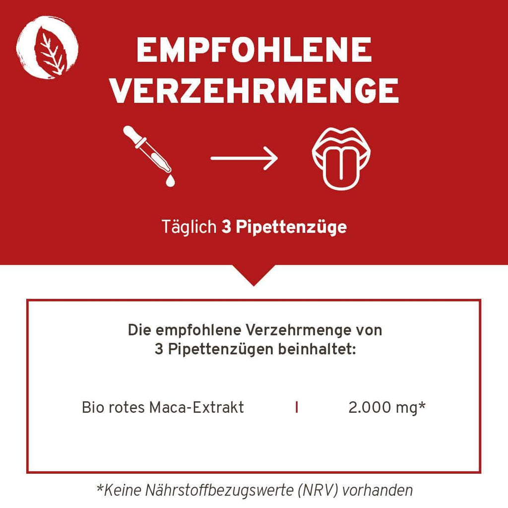 Bio rotes Maca-Extrakt Tropfen 50 ml