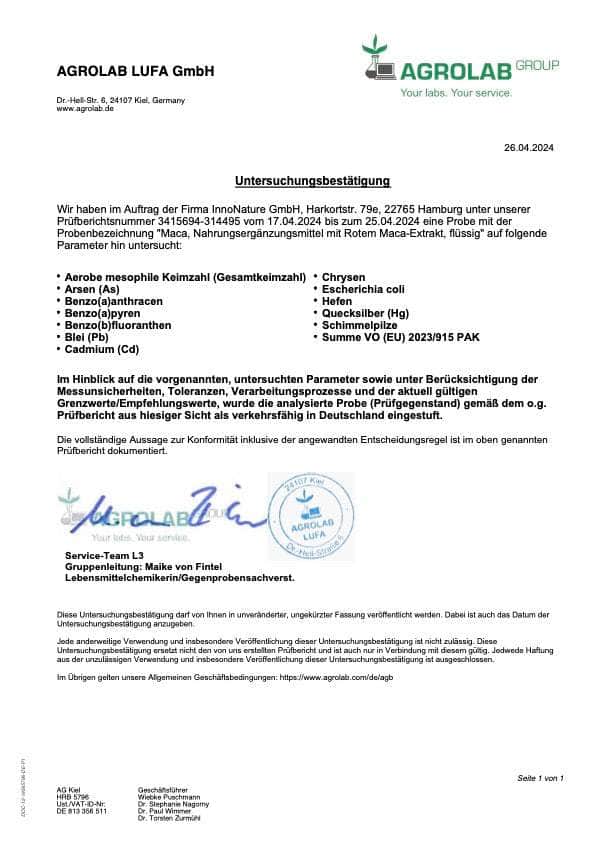 Bio rotes Maca-Extrakt Tropfen 75 ml