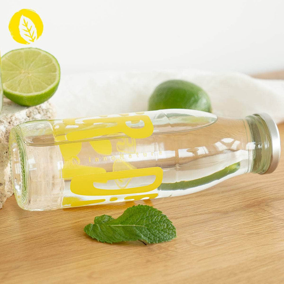 Glaswasserflasche - Drink More Water 2.0