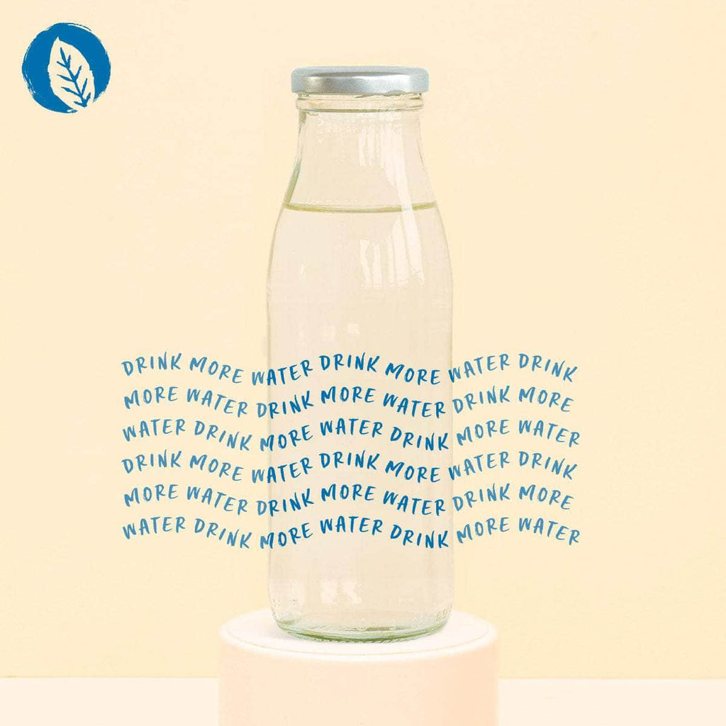 Glaswasserflasche - Drink More Water