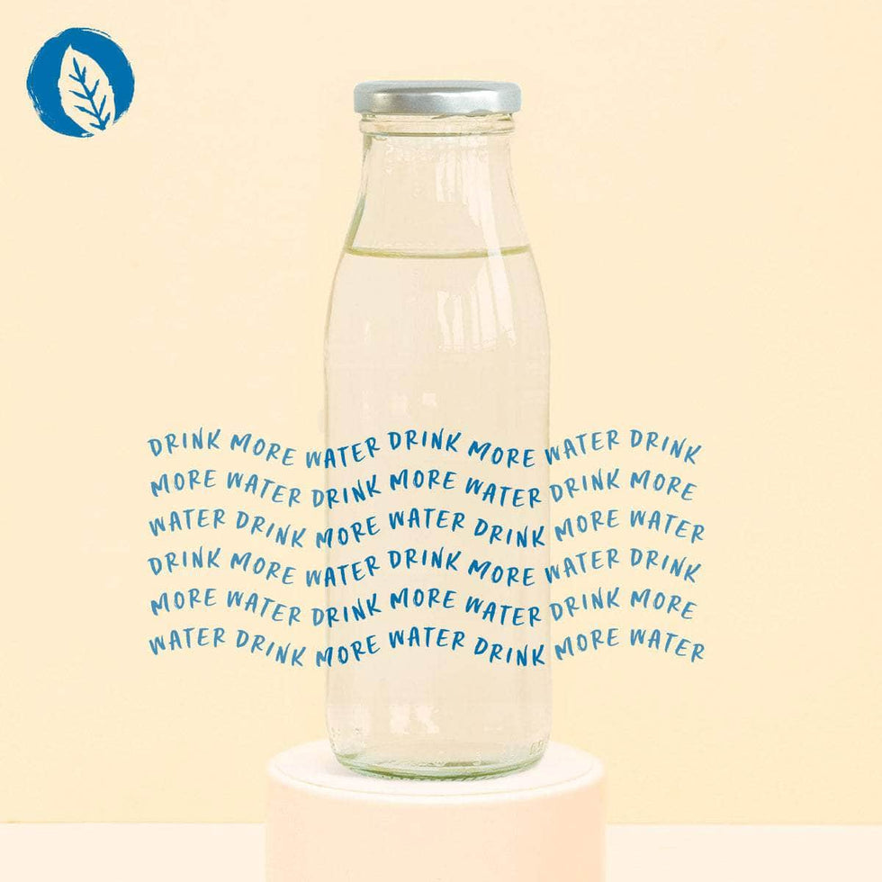 Glaswasserflasche - Drink More Water
