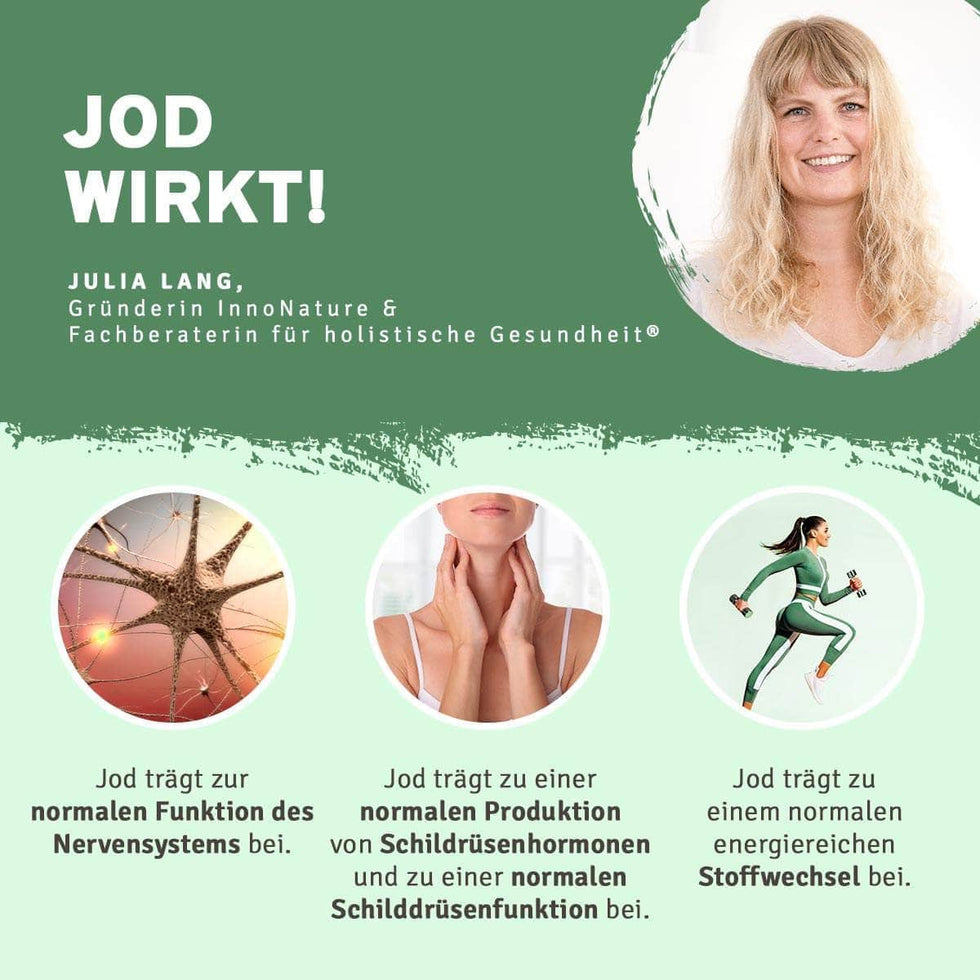 InnoNature 1x Vorrat (1x Vitamin D3, 1x Vitamin K2, 1x Vitamin B12, 1x Eisen, 1x Jod, 1x Selen, 1x Sango Koralle, 1x Zink, 1x Omega 3 Algenöl) deinegesundefamilie-Essential-Paket