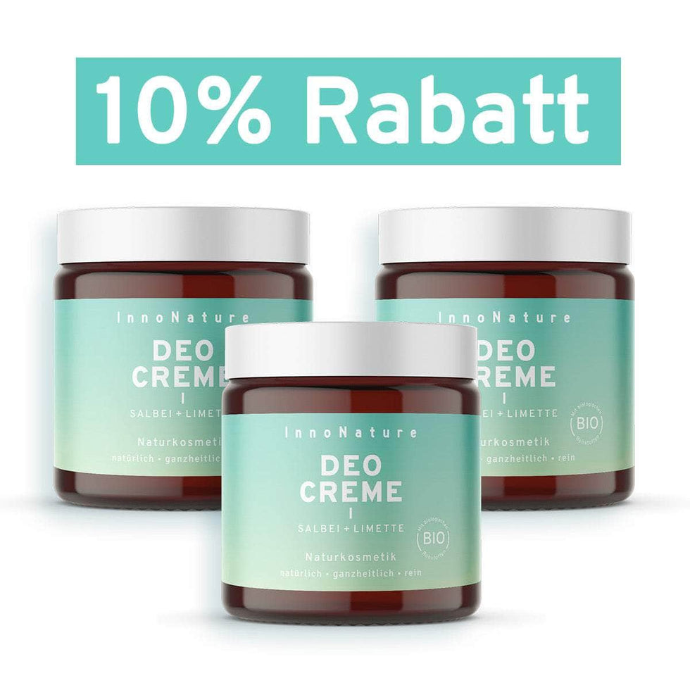 InnoNature Creme 3x60ml Natürliche Deocreme Salbei - Limette
