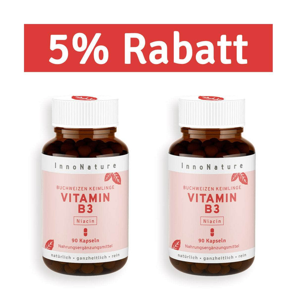 InnoNature Kapseln 2x 90 Kapseln Vitamin B3 Kapseln: Buchweizen Keimlinge