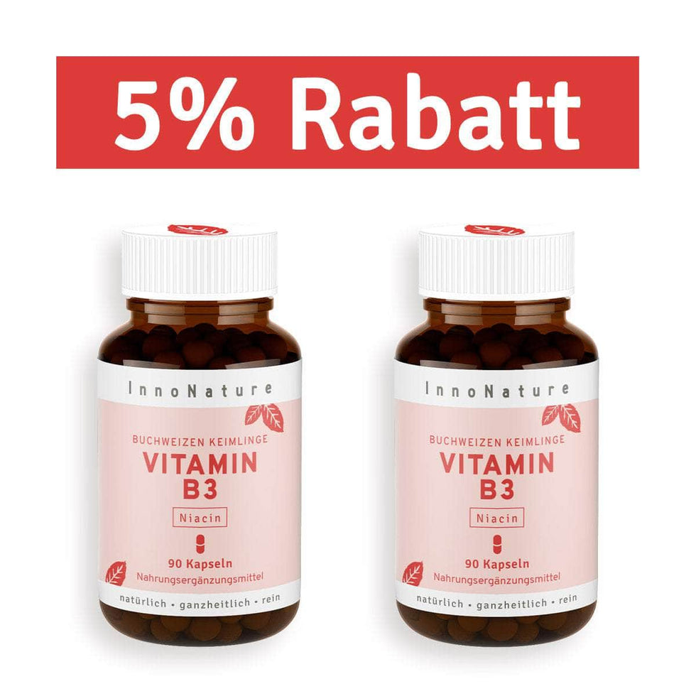 InnoNature Kapseln 2x 90 Kapseln Vitamin B3 Kapseln: Buchweizen Keimlinge