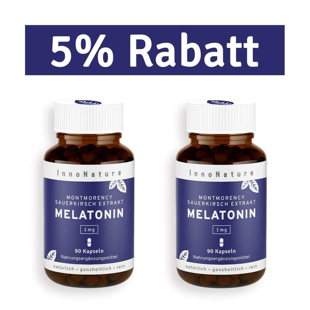 InnoNature Kapseln 2x Dreimonatsvorrat (2x90 Kapseln) Melatonin Kapseln