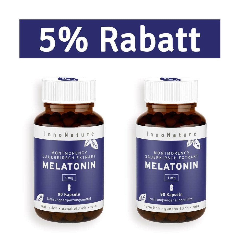 InnoNature Kapseln 2x Dreimonatsvorrat (2x90 Kapseln) Melatonin Kapseln