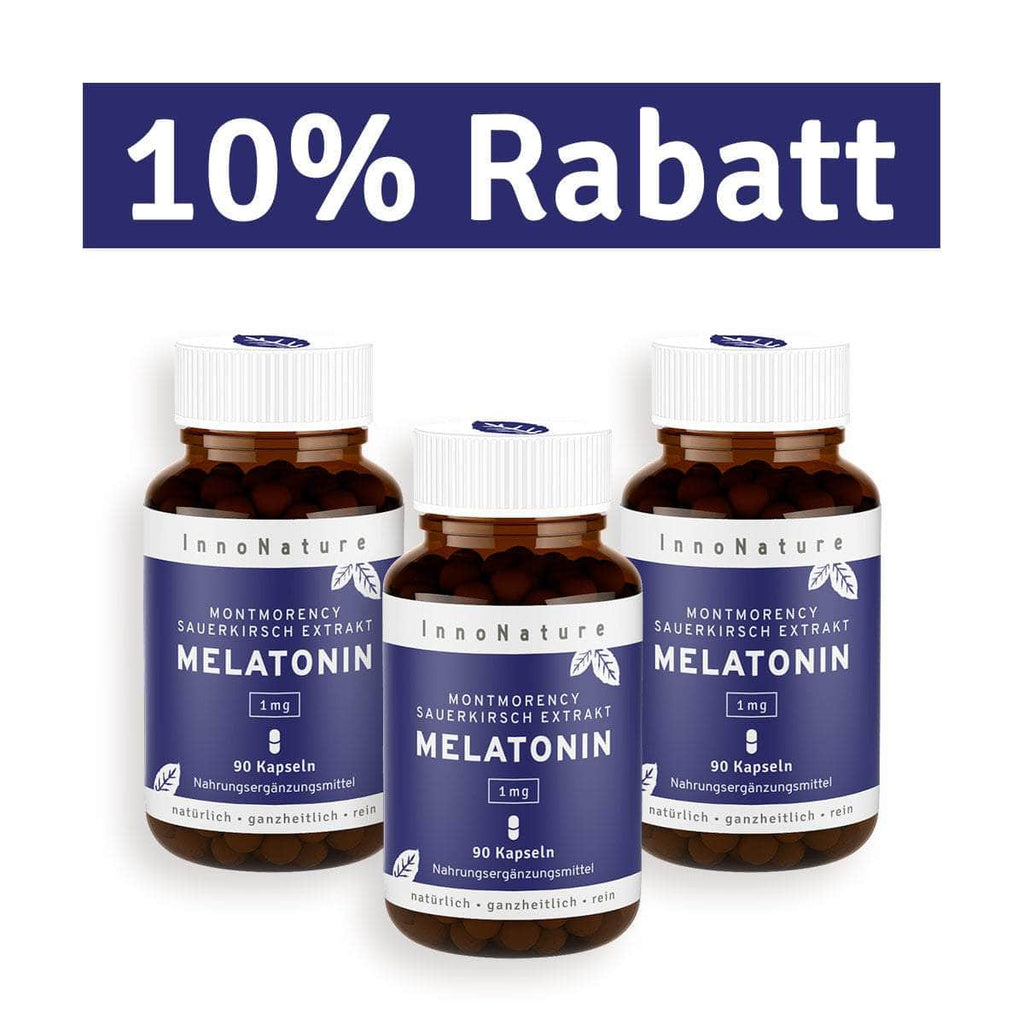 InnoNature Kapseln 3x Dreimonatsvorrat (3x90 Kapseln) Melatonin Kapseln