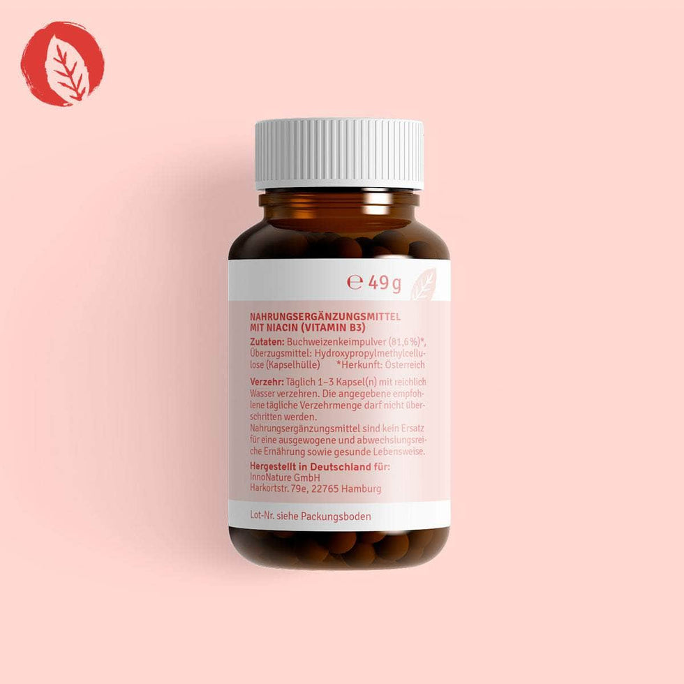 InnoNature Kapseln Buchweizen Keimlinge: Vitamin B3 Kapseln