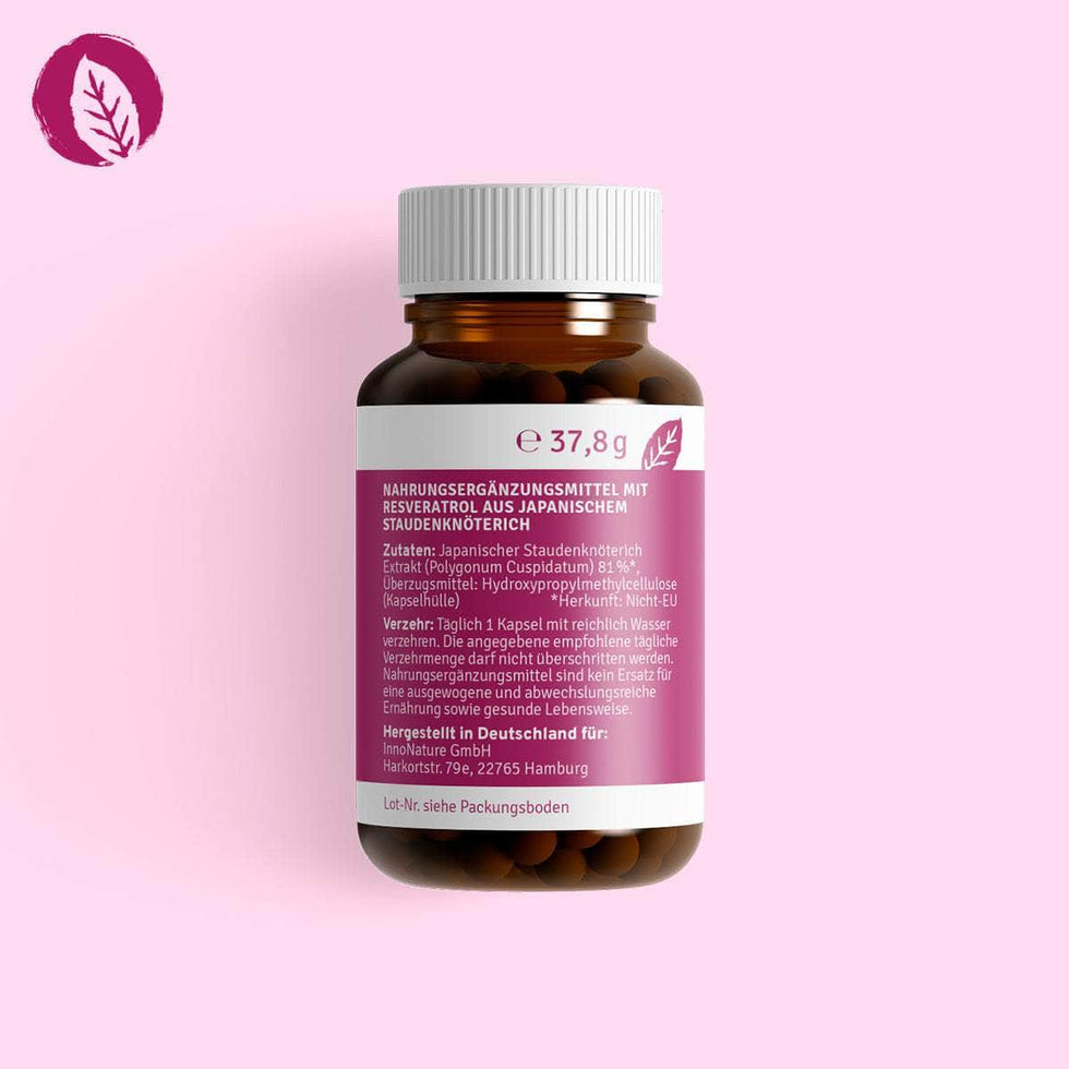 InnoNature Kapseln Trans-Resveratrol aus japanischem Staudenknöterich