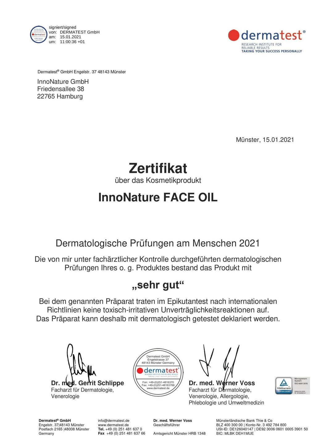 InnoNature Öl Bio Intensiv Face Oil