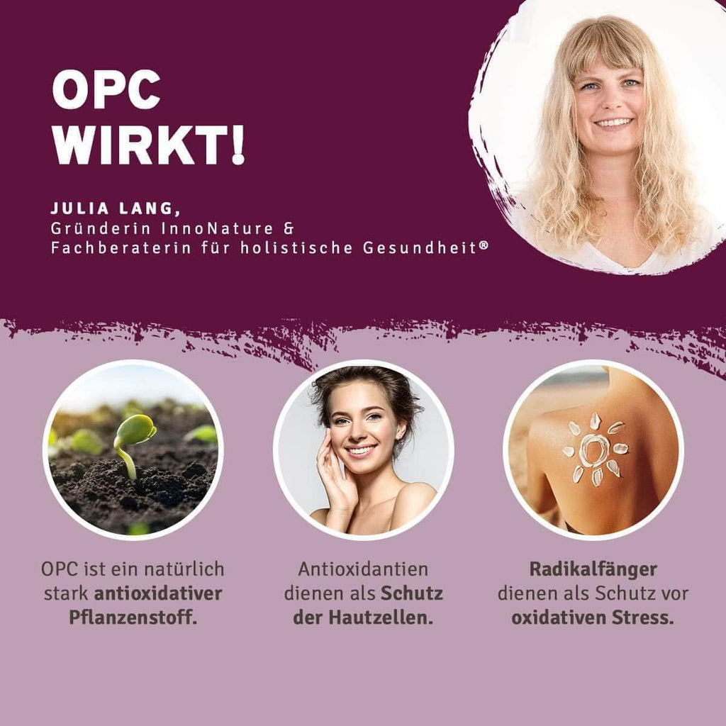 InnoNature Pakete 1x Vorrat (1x Haut Haare Nägel, 1x OPC, 1x Vitamin C, 1x Mikrobiom, 1x Curcuma, 1x Kurkuma Gerstengras) Beauty-Paket