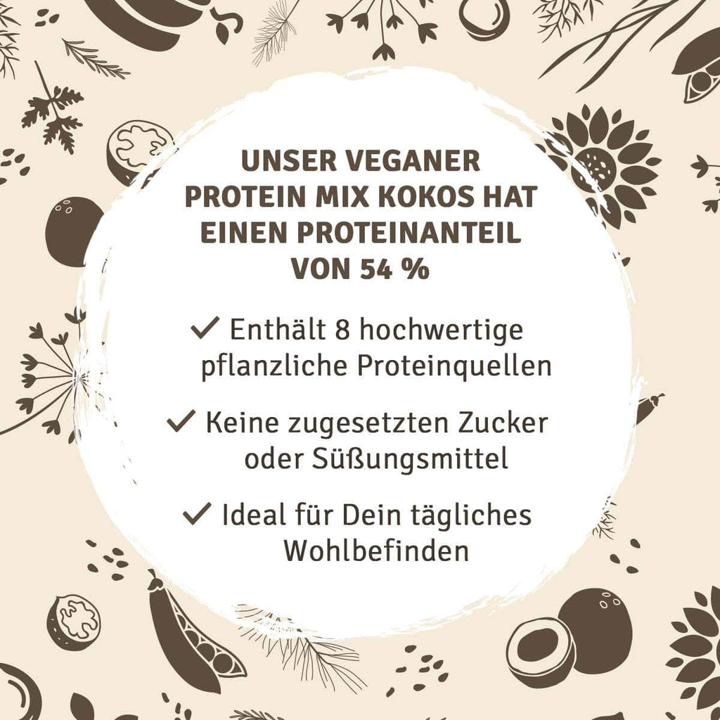 InnoNature Pulver 2 Portionen (30g) Mini Bio Veganer Protein Mix Kokos