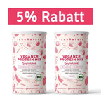 InnoNature Pulver 66 Portionen (2x 500g) Bio Veganer Protein Mix Erdbeere + Himbeere
